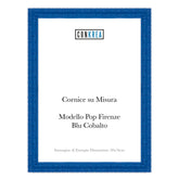 Cornice Moderna su Misura - Modello Pop Firenze colore Blu Cobalto